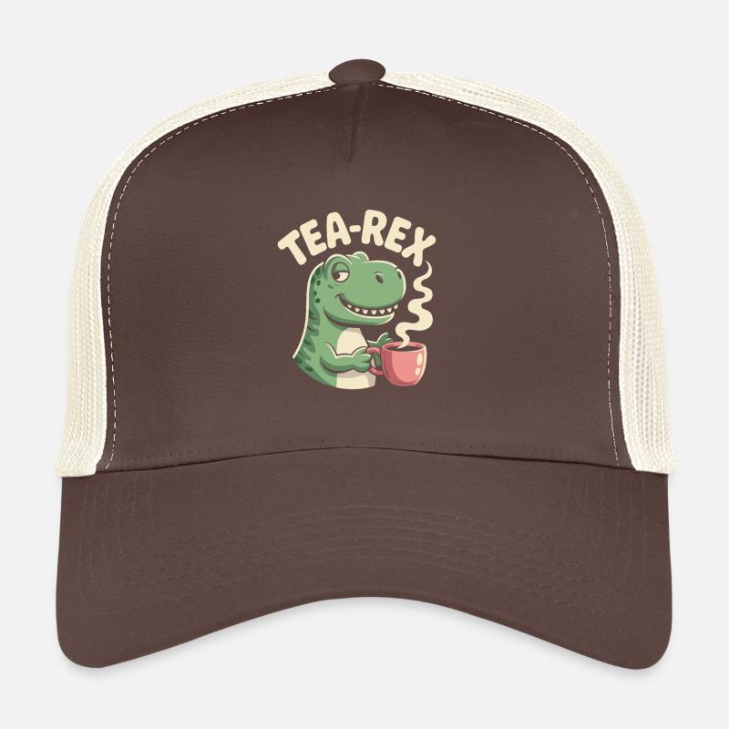 Funny tea design with Tea rex Trucker Cap