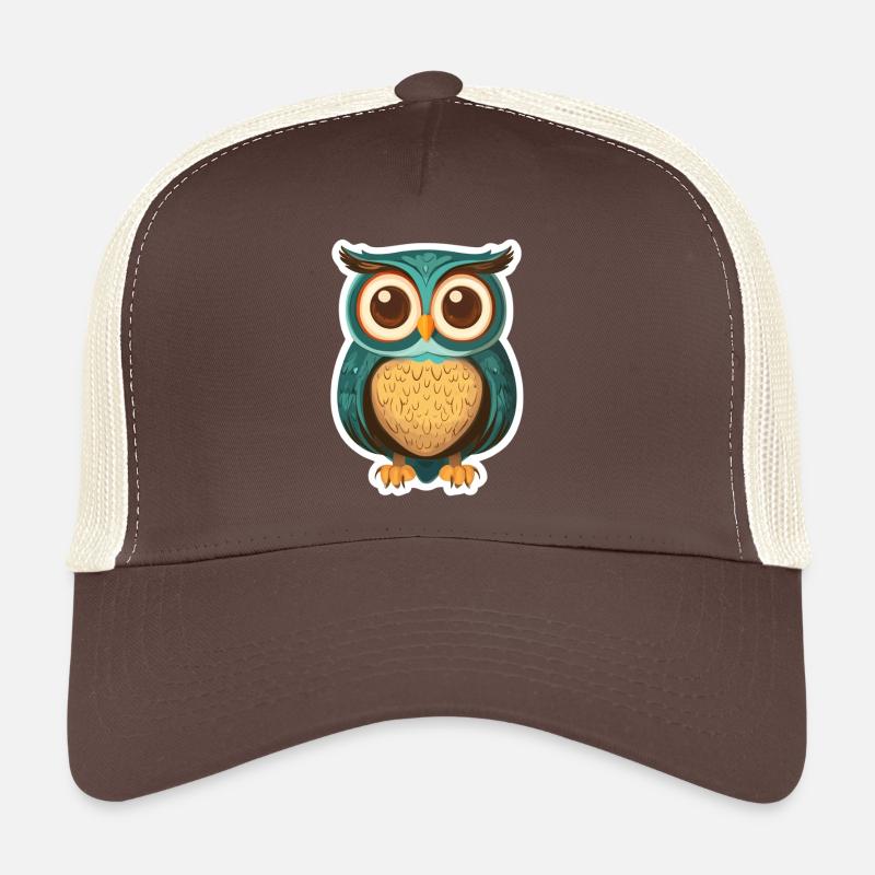 Eule - Trucker Cap - Braun/Beige