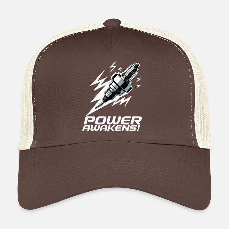Electric Spark Spark Plug T-Shirt Design Trucker Cap