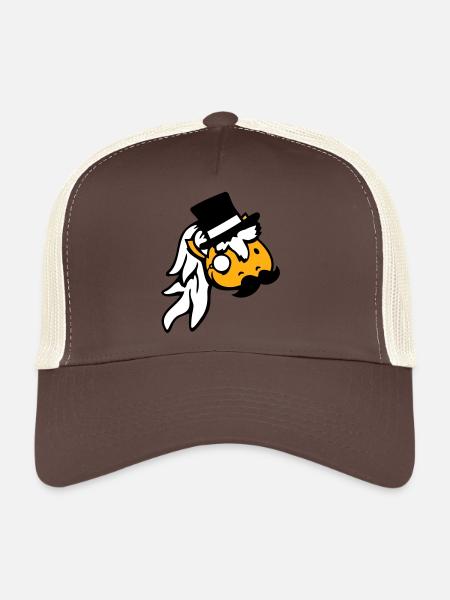 Cheval Sir Lord Rich Monocle Lunettes Chapeau haut de forme - Casquette trucker  - marron/beige - Devant