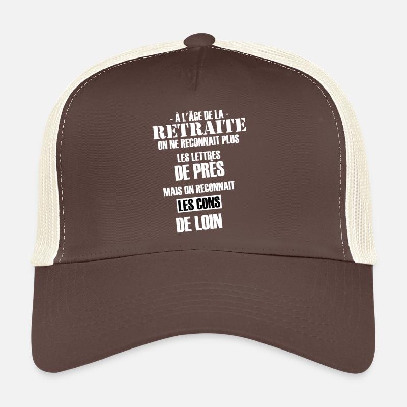 Humorous quote about retirement Trucker Cap