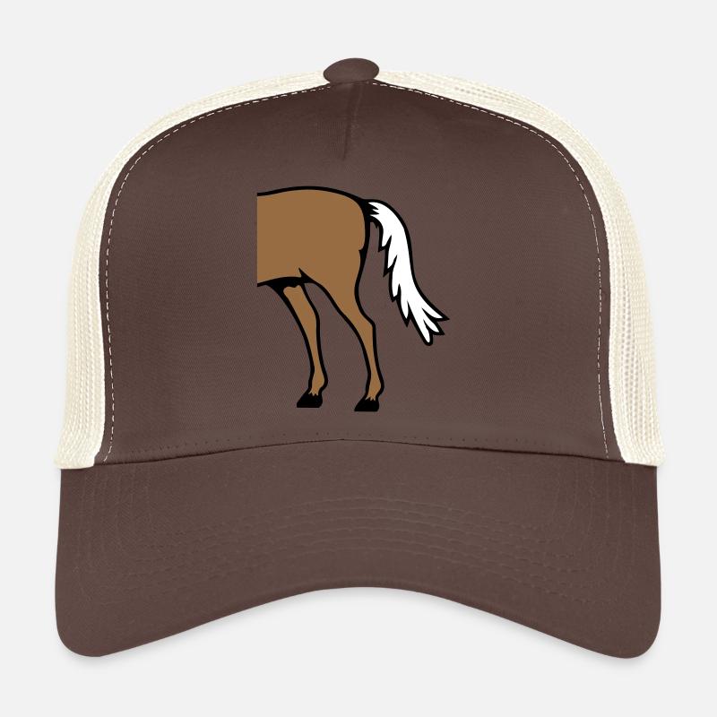 Halbes Pferd Hinterteil Hinten Hintere Hälfte Spaß Trucker Cap