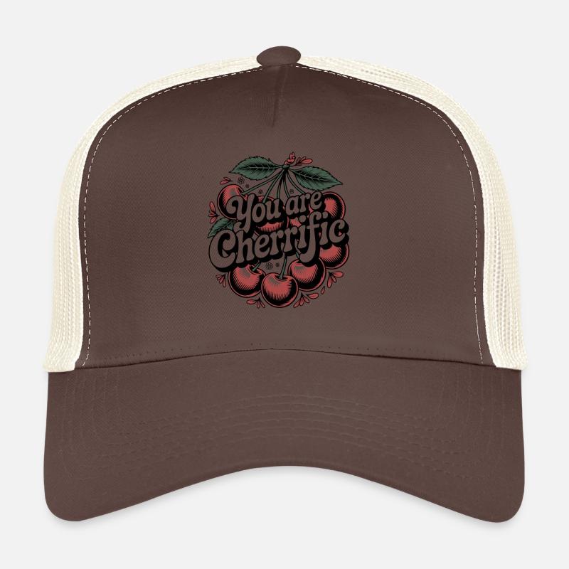 Cerise, tu es Cherrific Boho Cerises Jeu de mots Casquette trucker 