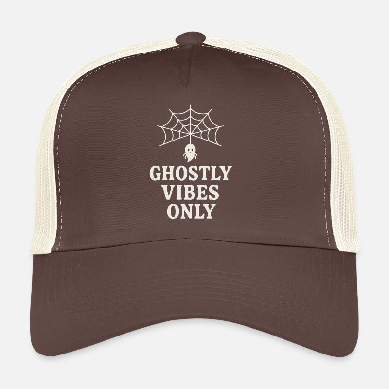 Spiritual spider web print with ghost Trucker Cap