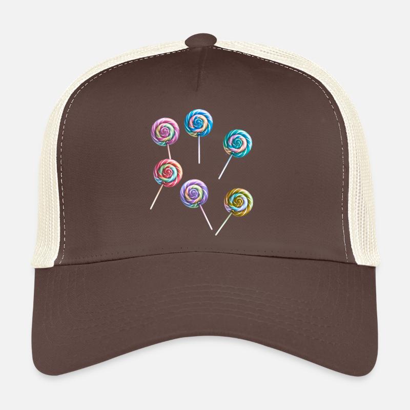 Retro Lollipop Lollipops Candy 60s Trucker Cap