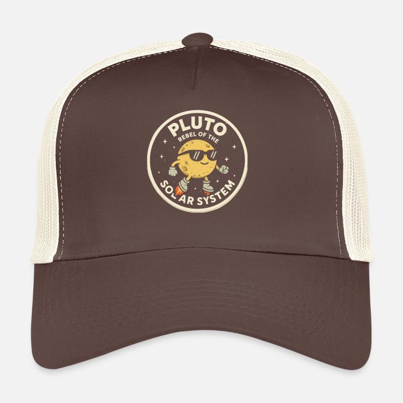 Pluto Rebell des Sonnensystems - Trucker Cap - Braun/Beige