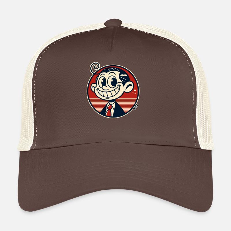 Lustiger kleineer Retro Comic Mann Trucker Cap