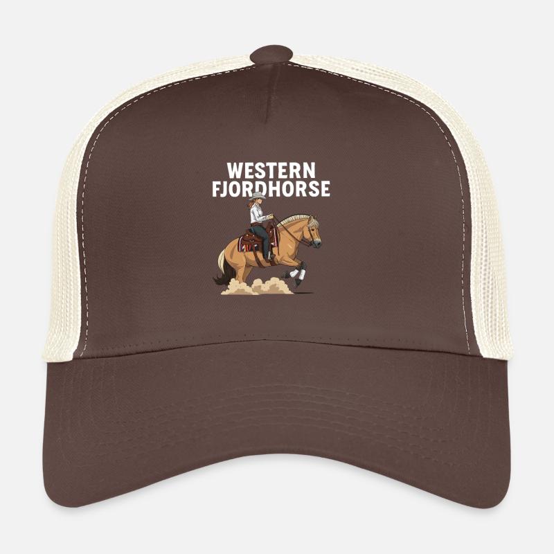 Cavalier à cheval du fjord de l’Ouest Casquette trucker 