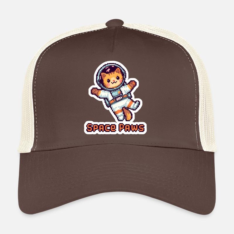 Space Paws - Autocollant d’astronaute Pixel Cat Casquette trucker 