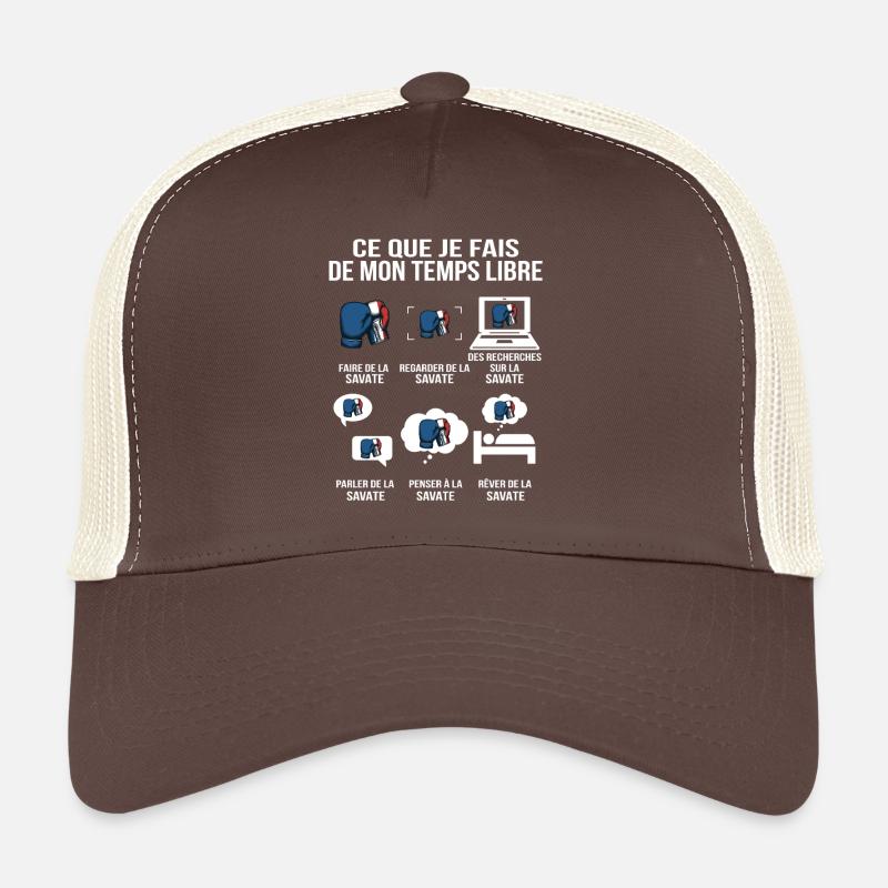 Ce que je fais de mon temps libre Boxe française Casquette trucker 