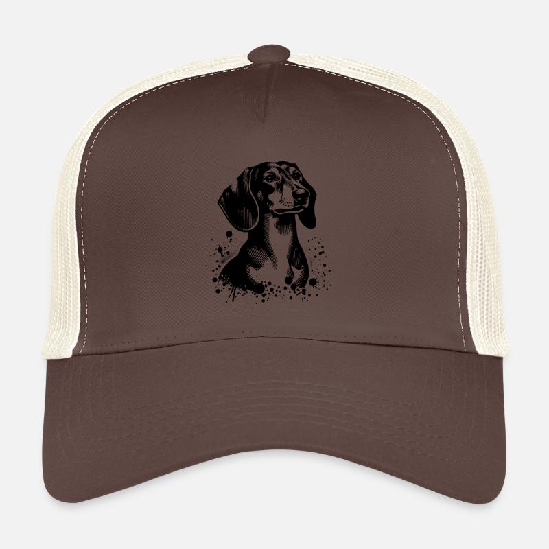 Dackel - Trucker Cap - Braun/Beige