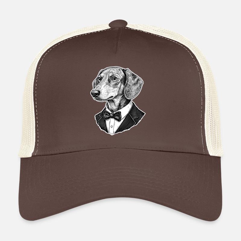 Chien élégant en smoking Casquette trucker 