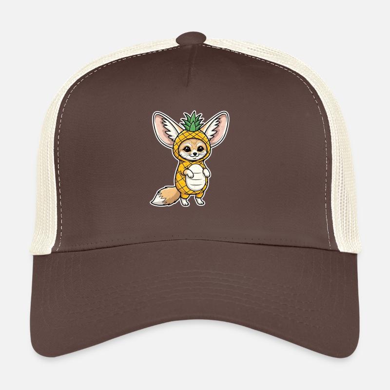 Fennek mit Ananas Comic Shirt Geschenk Trucker Cap