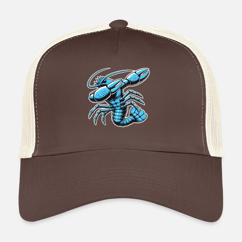 Illustration de crabe bleu Casquette trucker 