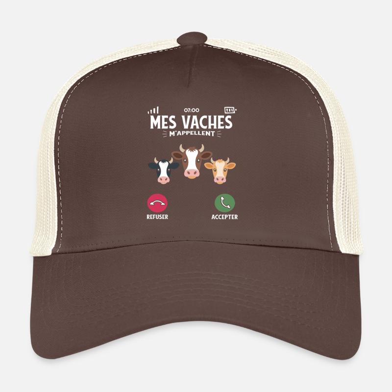 Mes vaches m’appellent humour fermier et élevage Casquette trucker 