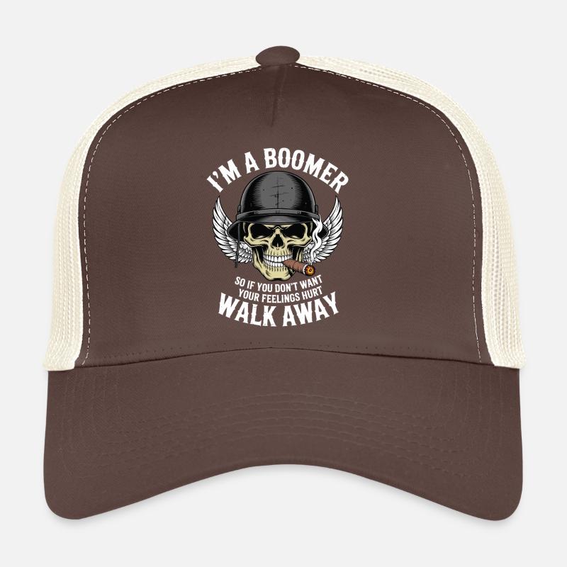 Crâne de boomer avec des ailes Casquette trucker 