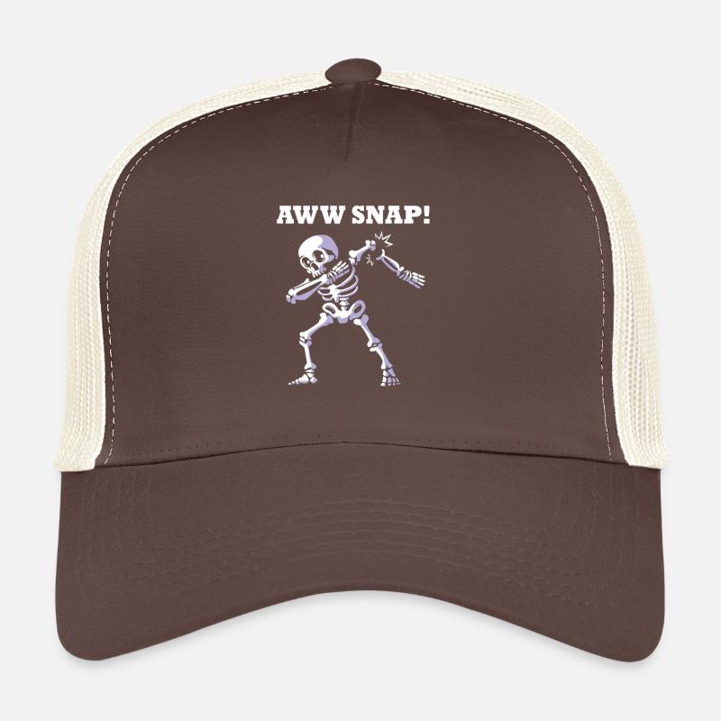 Knochenbruch Halloween Skelett Knochen Armbruch Trucker Cap