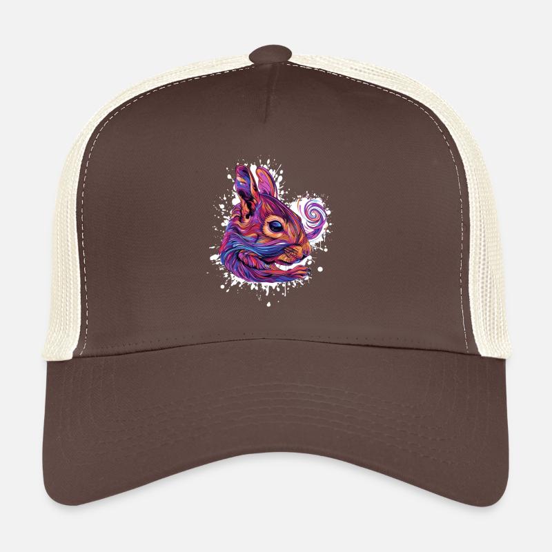 Tête d’écureuil psychédélique Casquette trucker 