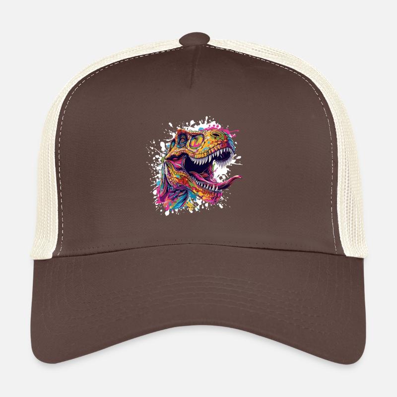 Bunter T-Rex Kopf Splash Trucker Cap