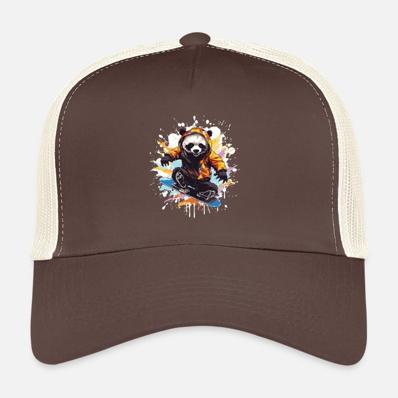Panda Snowboard Casquette trucker 