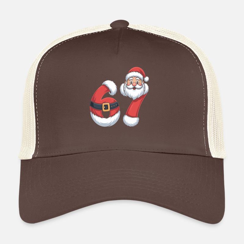 Christmas Numerals 6 and 7 with Santa Trucker Cap