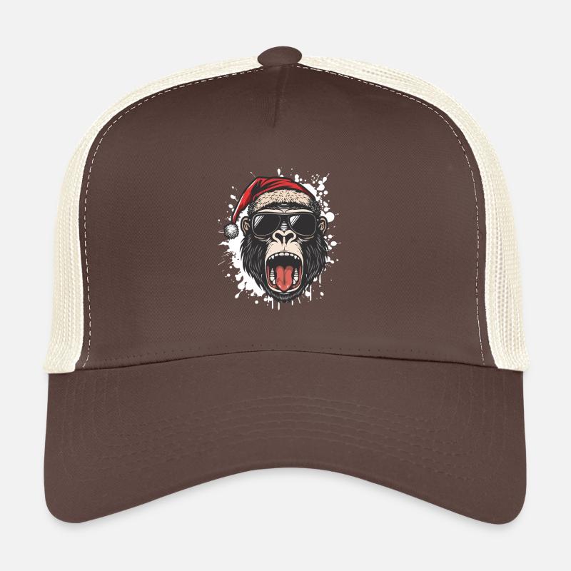 Gorille Noël drôle Casquette trucker 