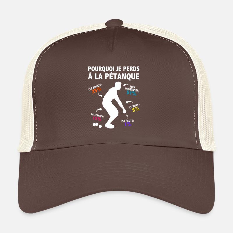 Why I lose at pétanque Statistical humor Trucker Cap