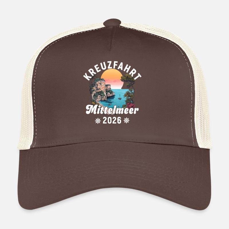 Kreuzfahrt Mittelmeer 2026 - Trucker Cap - Braun/Beige