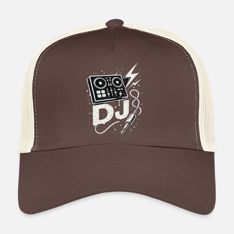 Musik DJ Controller Blitz Kabel Club Beat - Trucker Cap - Braun/Beige