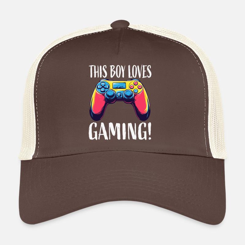 Garçon adore la manette de jeu Casquette trucker 