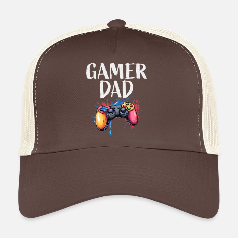 Gamer Dad Controller Splash - Cappellino sportivo - marrone/beige