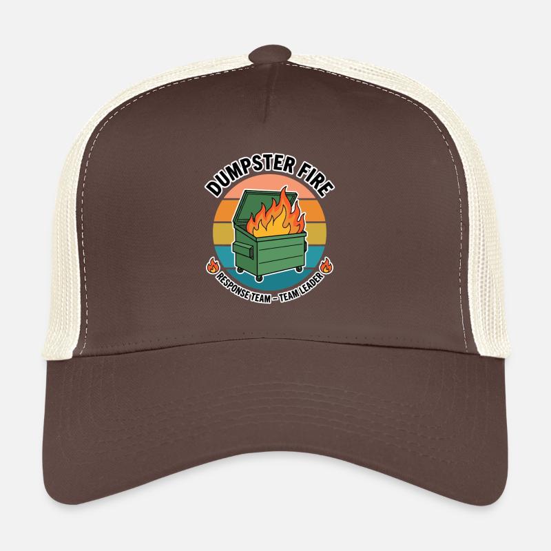 Dumpster Fire Response Team Team Leader Irony Trucker Cap