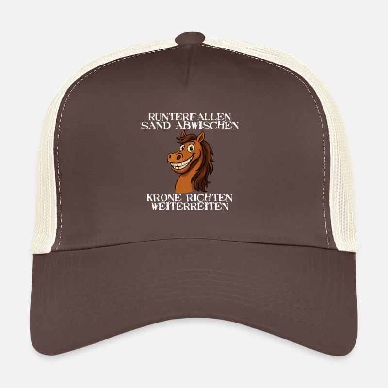 Freches Pferd Spruch - Krone richten weiterreiten Trucker Cap
