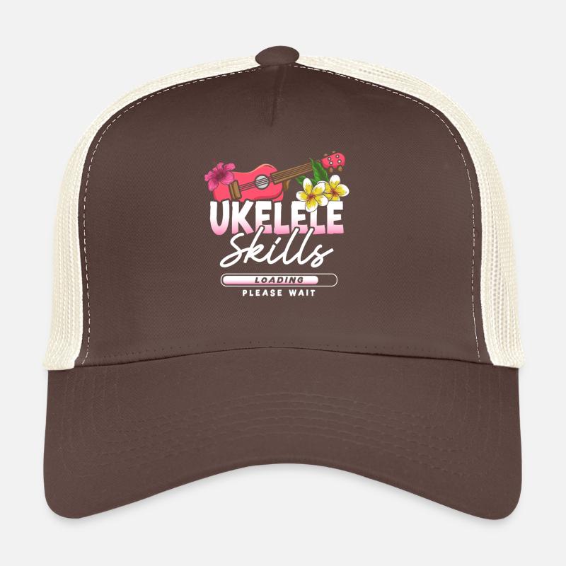 Hawaiian Ukulele Uke Ukulele Trucker Cap