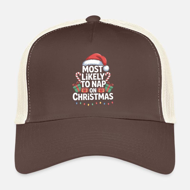 Am ehesten um an Weihnachten ein Nickerchen zu machen - Trucker Cap - Braun/Beige