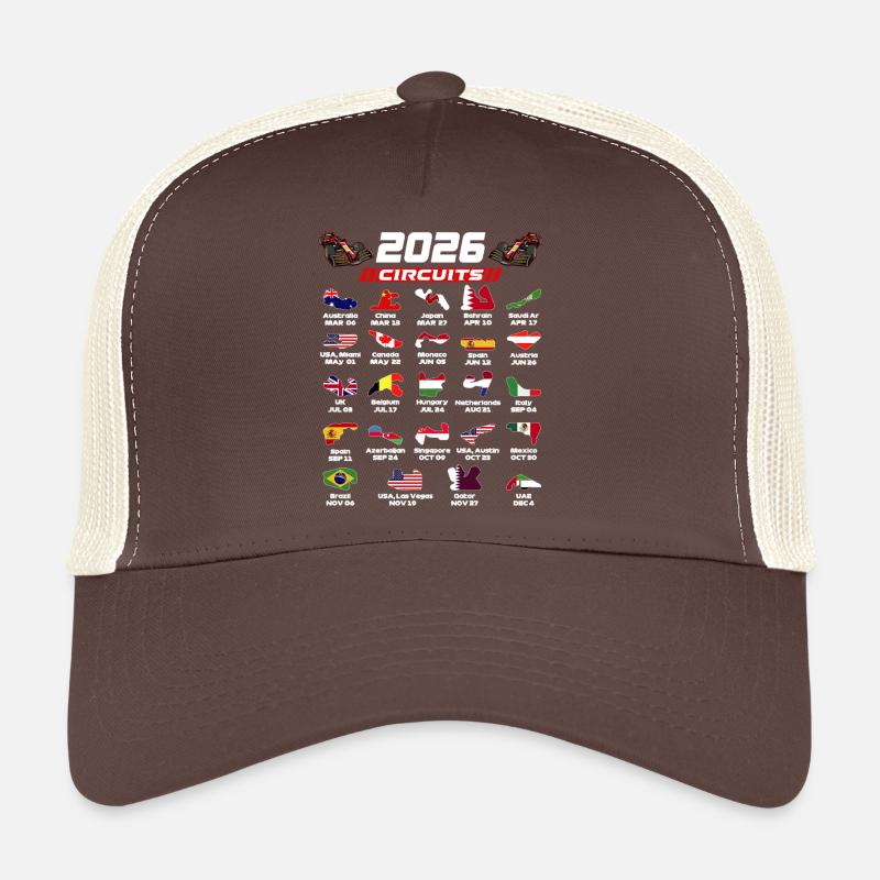 Formula  2026 Circuits  for True Formula Fans - Trucker Cap - Braun/Beige