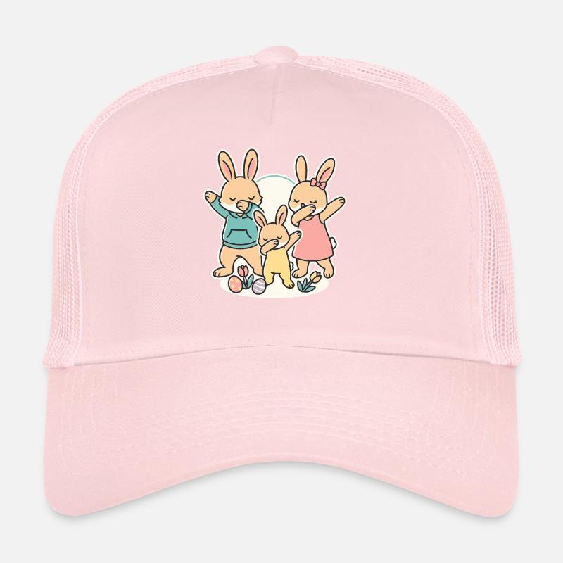 Dabbing Easter Bunnies, Family Easter Trucker Cap