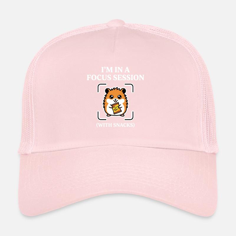 Fokussitzung mit Snacks Hamsterhumor Trucker Cap