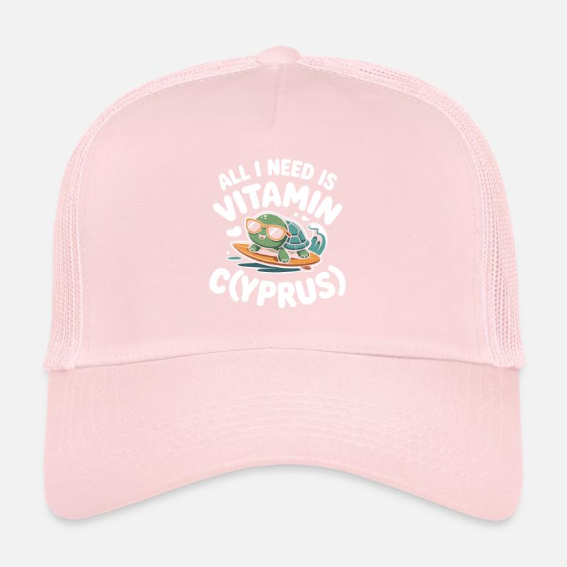 Chypre Tout ce dont j’ai besoin, c’est de vitamines Chypre Drapeau chypriote Casquette trucker 