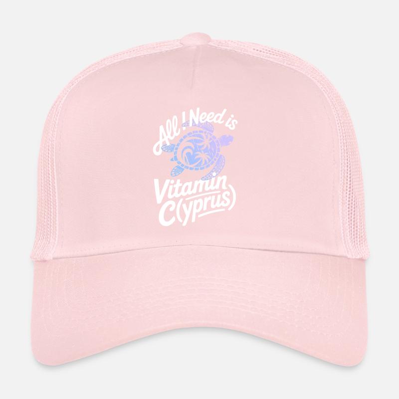 Chypre Tout ce dont j’ai besoin, c’est de vitamines Chypre Drapeau chypriote Casquette trucker 