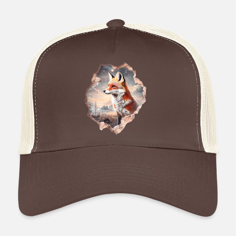 Fuchs und Sternenhimmel Trucker Cap
