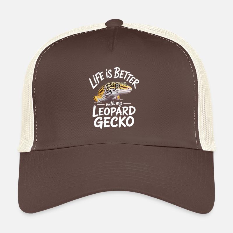 La vie est meilleure avec Leopard Gecko Tee Casquette trucker 