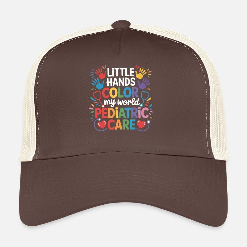 Farbenfrohe Kinderpflege Illustration Trucker Cap