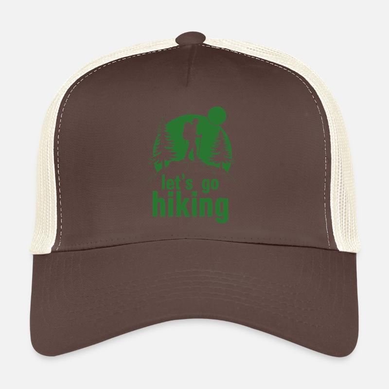 Let's go hiking Bergsteiger Wanderer Silhouette Trucker Cap