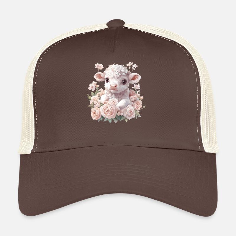Zartes Lammchen mit Rosenkranz Trucker Cap