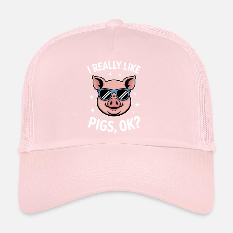 Dictons de cochons Cadeau drôle de cochons Casquette trucker 