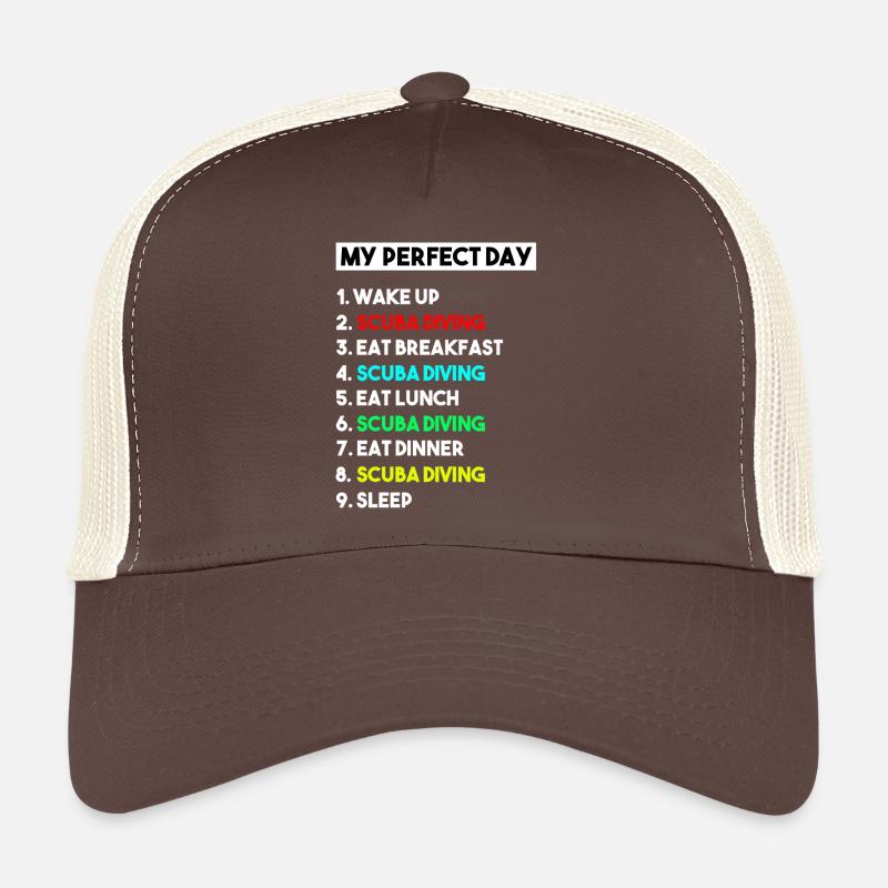 Ma routine quotidienne de plongée sous-marine parfaite Casquette trucker 