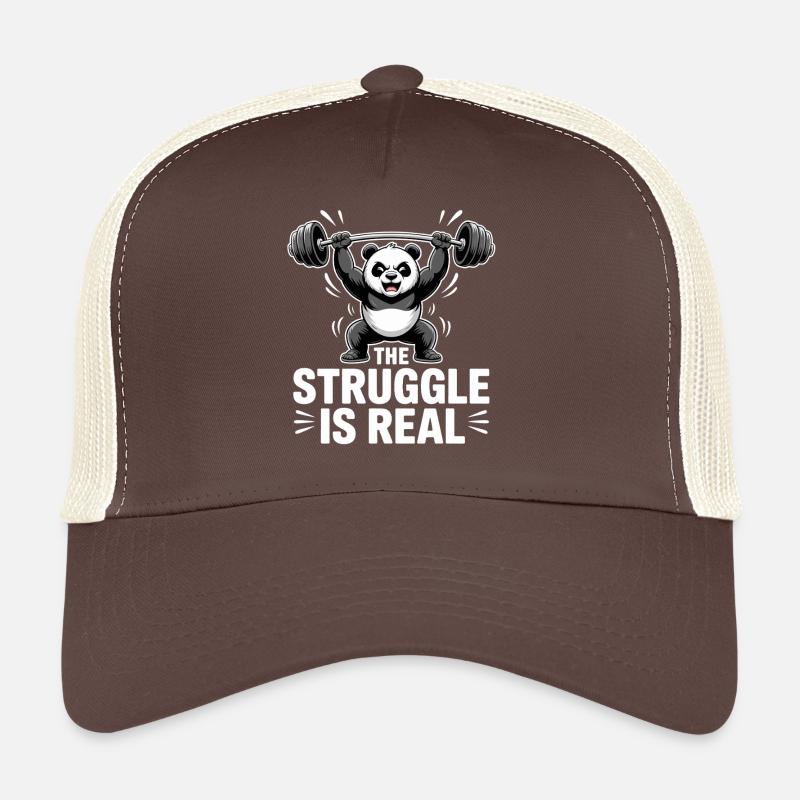 Panda Power: The Struggle is Real Trucker Cap