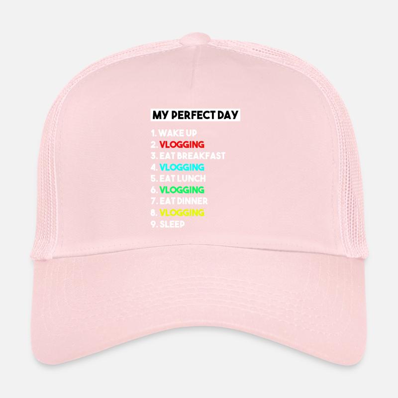 Mon jour parfait pour le planning de vlogging Créateur d’art Casquette trucker 