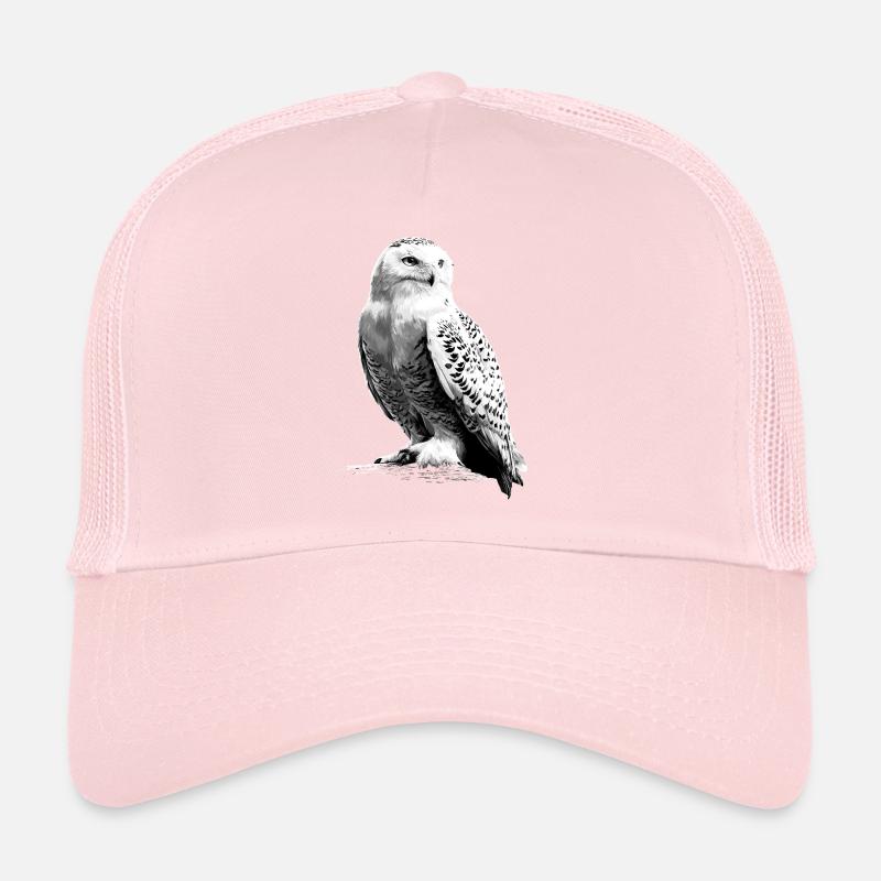 Schneeeule Weiße Eule Kauz Uhu Owl Schnee Eulen Trucker Cap